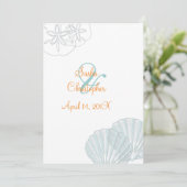 Sand+Zee/blauw+oranje/ Weddenschappen Kaart (Staand voorkant)