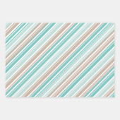 Sand & Zee Candy Cane Stripe Vakantie Inpakpapier Vel (Voorkant)