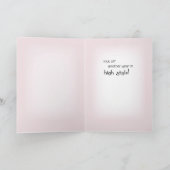 Sandaal gele portemonnee, roze verjaardag kaart (Binnen)