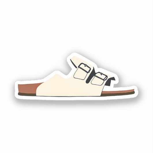 Sandaal met riempjes sticker (Voorkant)