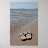 Sandaal op het strand
