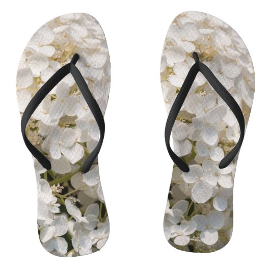 sandaal, witte bloemen teenslippers (Voetbed)