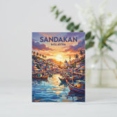 Sandakan Maleisië Briefkaart (Staand voorkant)