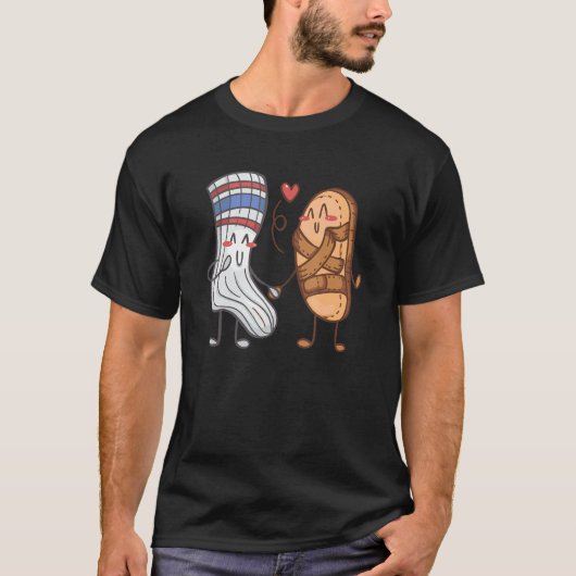 Sandal and Sock Love Couple T-shirt (Voorkant)