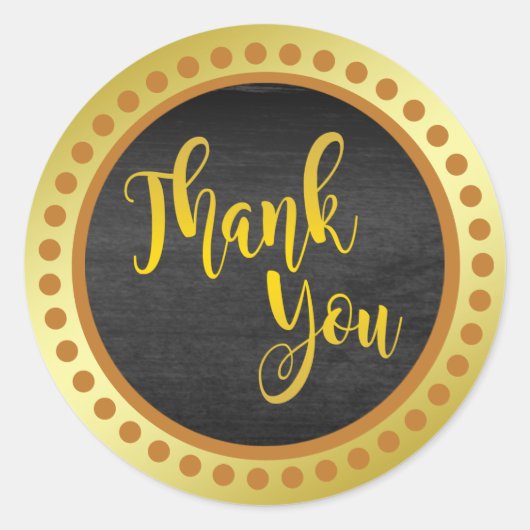 Sandal Brown Gold bedankt Ronde Sticker (Voorkant)