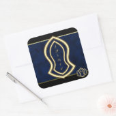 Sandal of the Prophet (blauw) marmer & Gold Vierkante Sticker (Envelop)