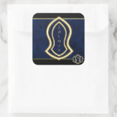Sandal of the Prophet (blauw) marmer & Gold Vierkante Sticker (Tas)