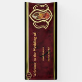 Sandal of the Prophet-Red Marble & Gold-Monogram Spandoek (Verticaal)