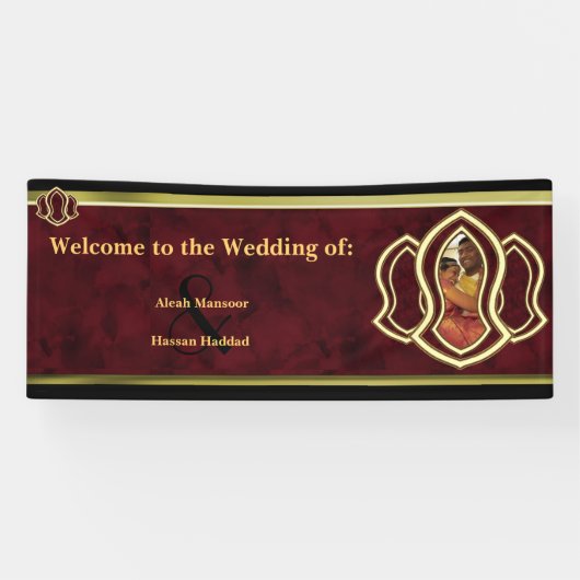 Sandal of the Prophet-Red Marble & Gold-Monogram Spandoek (Horizontaal)