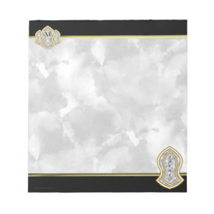 Sandal of the Prophet (White) Marble & Gold Notitieblok