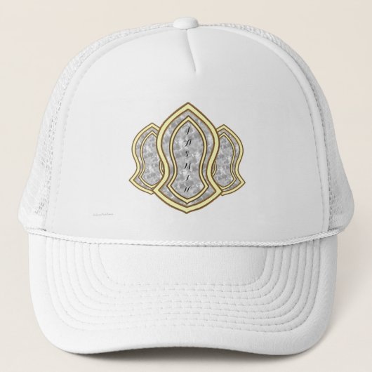 Sandal of the Prophet (White) Marble & Gold Trucker Pet (Voorkant)