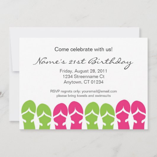 Sandal Soiree Kaart (Voorkant)