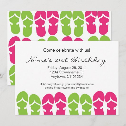 Sandal Soiree Kaart (Voorkant / Achterkant)