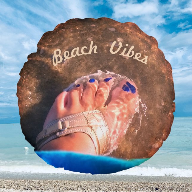 Sandalen Beach Vibes Circular Pillow Rond Kussen (Creator heeft geüpload)