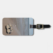 Sandalen op het strand bagagelabel (Voorkant horizontaal)