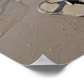 Sandalen op het strand poster (Hoek)
