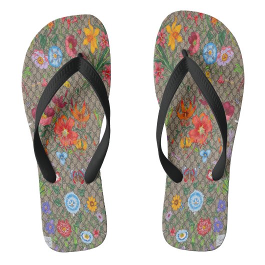 sandals with an innovative floral design teenslippers (Voetbed)