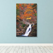 Sandankyo waterval in de herfst canvas afdruk (Insitu (Houten vloer))