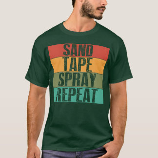 Sandape Spray Repeat Auto Body Painter Car retro f T-shirt