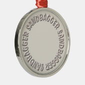 Sandbagger Award-medaille Metalen Ornament (Rechts)