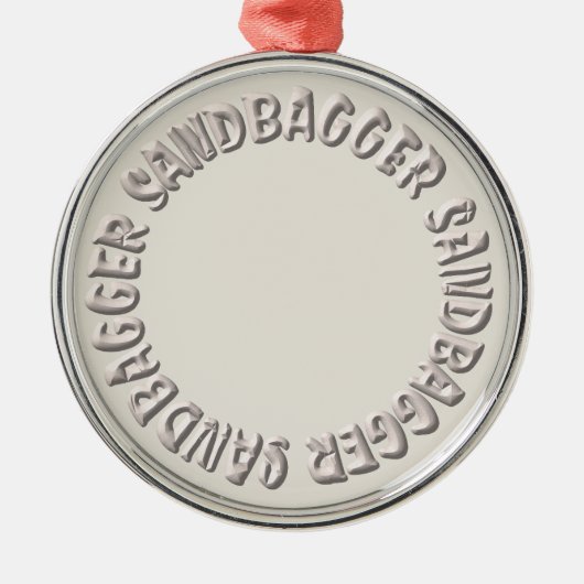 Sandbagger Award-medaille Metalen Ornament (Voorkant)