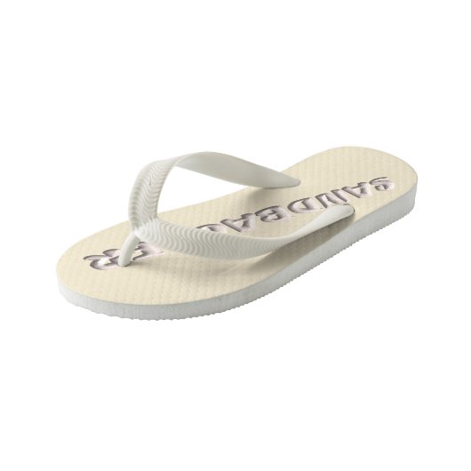 Sandbagger cream kinder slippers kinder teenslippers (Schuin)