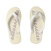 Sandbagger cream kinder slippers teenslippers (Voetbed)