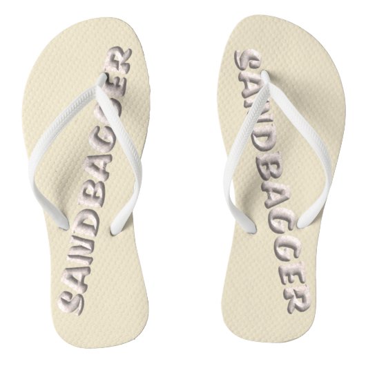 Sandbagger crème teenslippers (Voetbed)