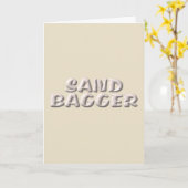 Sandbagger crème wenskaart kaart (Gele Bloem)