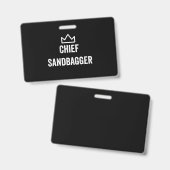 Sandbagger Golf Meme Bjj Chess Sandbag Badge (Voor- en achterkant)