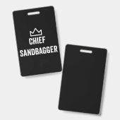 Sandbagger Golf Meme Bjj Chess Sandbag Badge (Voor- en achterkant)