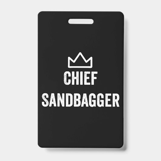 Sandbagger Golf Meme Bjj Chess Sandbag Badge (Voorzijde)