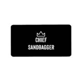 Sandbagger Golf Meme Bjj Chess Sandbag Etiket (Voorkant)