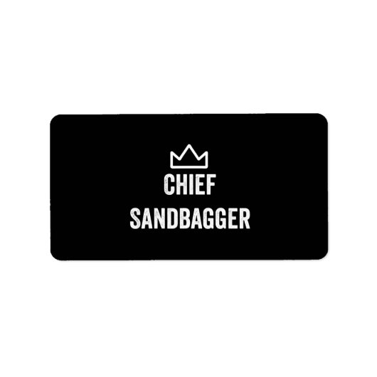 Sandbagger Golf Meme Bjj Chess Sandbag Etiket (Voorkant)