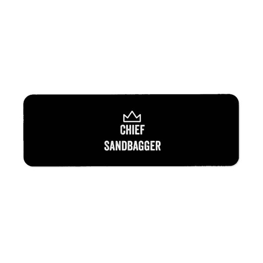 Sandbagger Golf Meme Bjj Chess Sandbag Etiket (Voorkant)