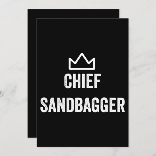 Sandbagger Golf Meme Bjj Chess Sandbag Feestdagenkaart (Voorkant / Achterkant)
