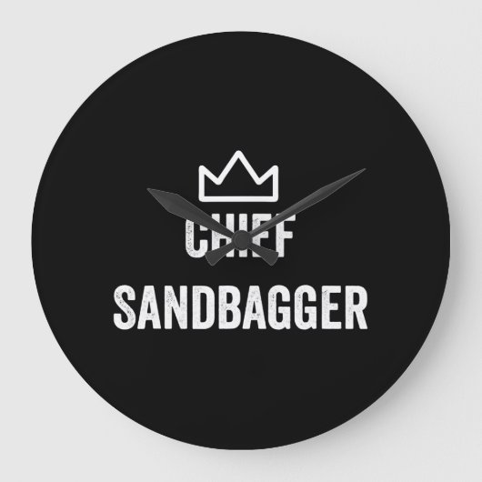 Sandbagger Golf Meme Bjj Chess Sandbag Grote Klok (Voorkant)