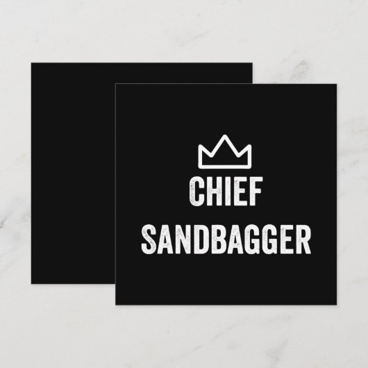 Sandbagger Golf Meme Bjj Chess Sandbag Kaart (Voorkant / Achterkant)