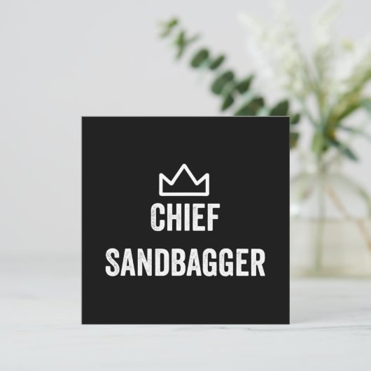 Sandbagger Golf Meme Bjj Chess Sandbag Kaart (Staand voorkant)