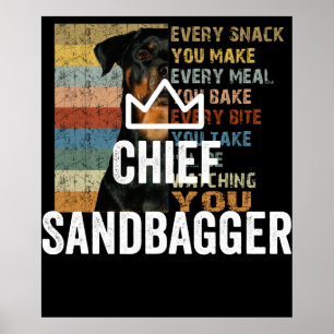 Sandbagger Golf Meme Bjj Chess Sandbag Poster