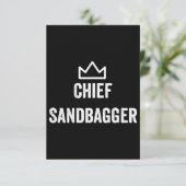 Sandbagger Golf Meme Bjj Chess Sandbag RSVP Kaartje (Staand voorkant)