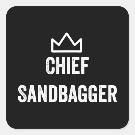Sandbagger Golf Meme Bjj Chess Sandbag Vierkante Sticker (Voorkant)