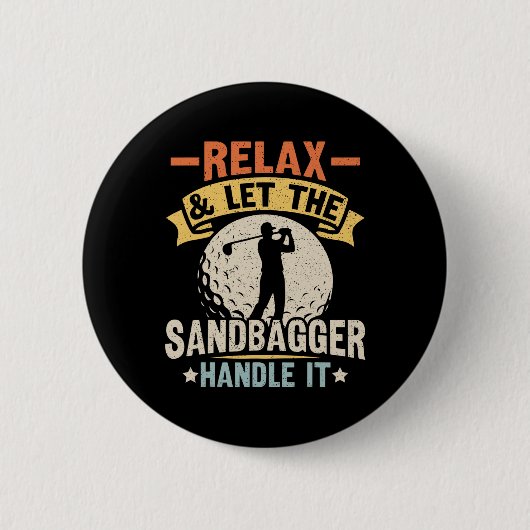 Sandbagger Golf Sandbagger Ronde Button 5,7 Cm (Voorkant)
