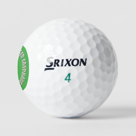 Sandbagger groen Srixon Soft Feel golfballen 12 pk (Logo)