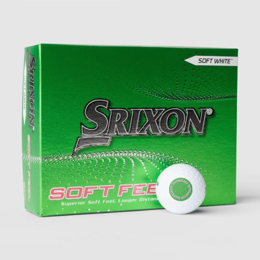 Sandbagger groen Srixon Soft Feel golfballen 12 pk (Verpakking)