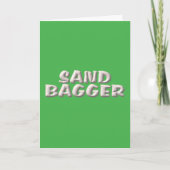 Sandbagger groen wenskaart kaart (Voorkant)
