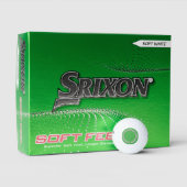 Sandbagger groene Srixon Soft Feel golfballen 12 s (Verpakking)
