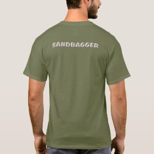 Sandbagger mannen vermoeidheid groen T-shirt achte