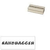 Sandbagger rechthoek kleine rubberen stempel (Gestempeld)