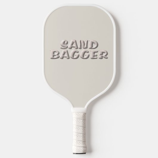 Sandbagger wit zand wit pickleball peddel pickleball paddle (Voorkant)